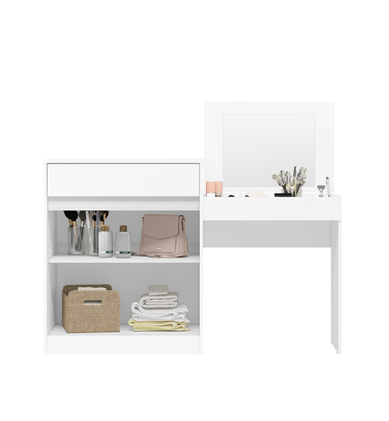 TOCADOR CON ESCRITORIO TREND BLANCO
