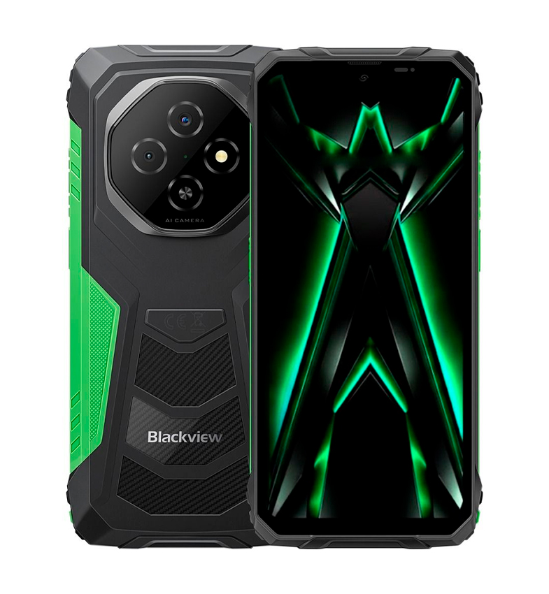CELULAR BLACKVIEW FORT 1 256GB/6GB 4G NFC BLACK/GREEN RESIST. GOLPES/AGUA