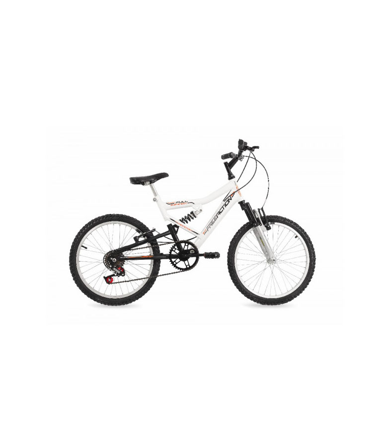 BICICLETA FREE AC ARO 20 FULL 6V MASC V-BRAKE BLANCO