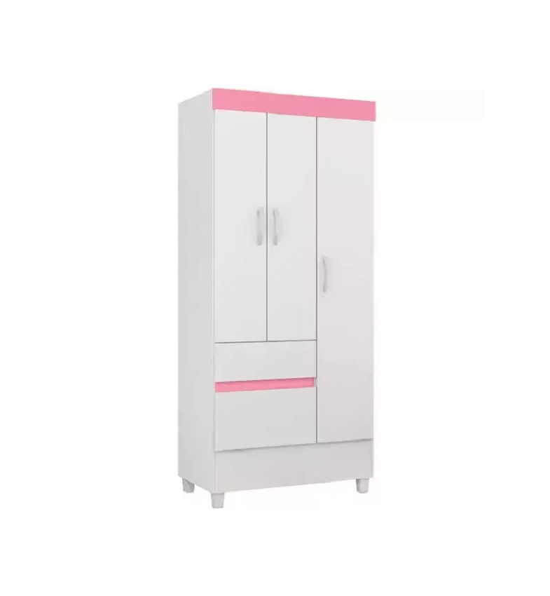 ROPERO WIND 3 PUERTAS MOVELMAX BLANCO BL / ROSA