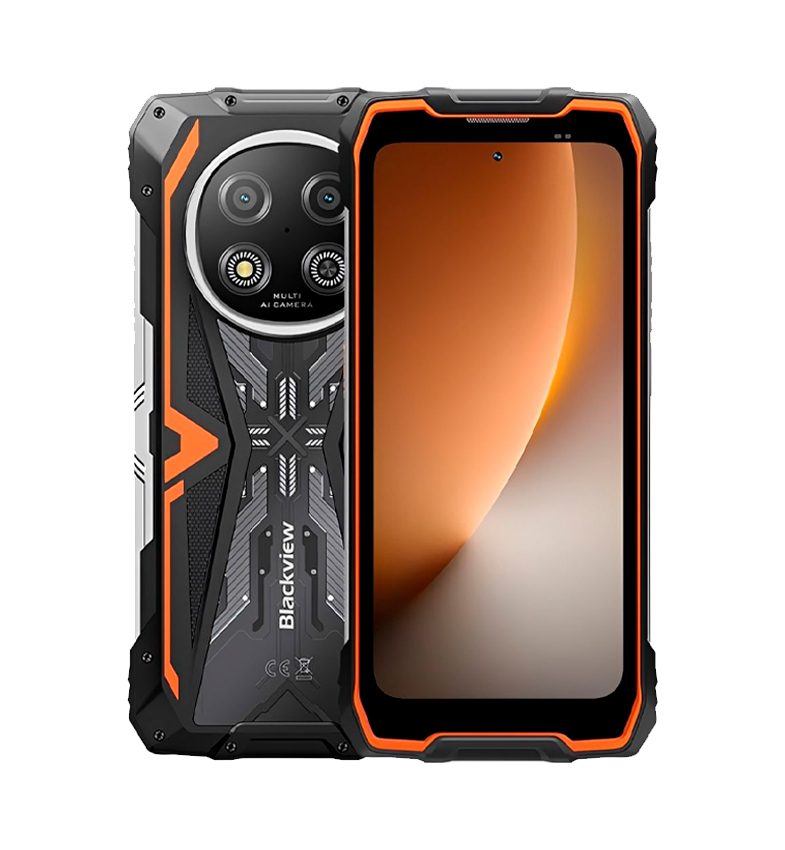 CELULAR BLACKVIEW ROCK 2 256GB/8GB 5G NFC BLACK/ORANGE RESIST. GOLPES/AGUA