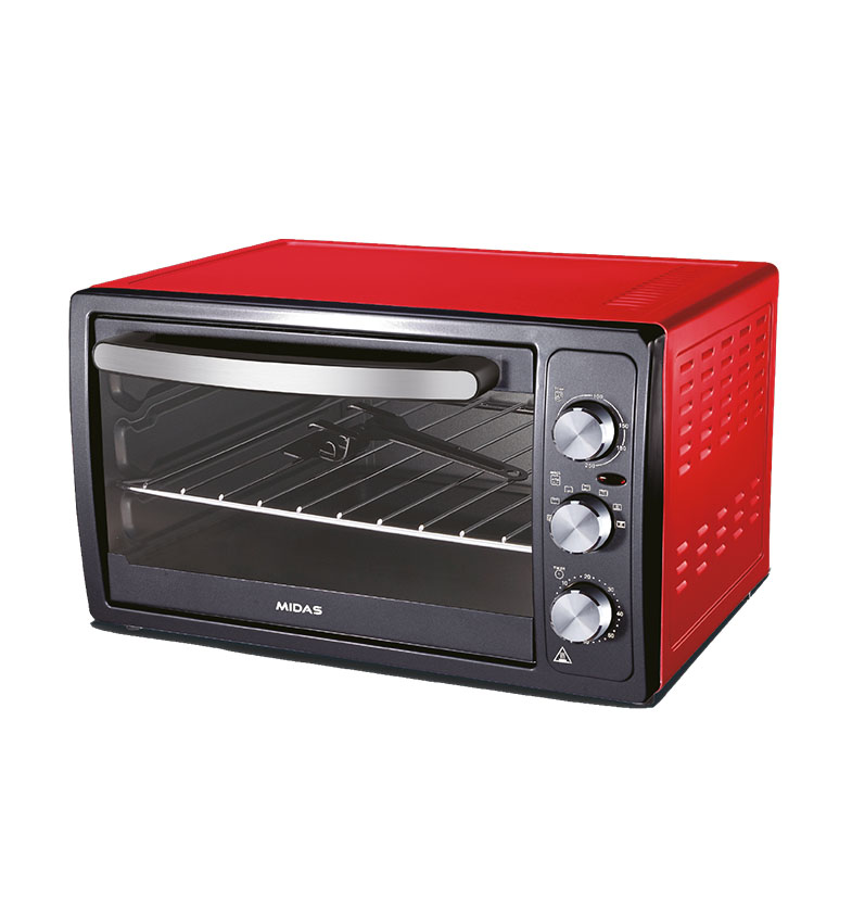 HORNO MIDAS 32LTS. MD-HE32RC C/CONVEC 1500W ROJO