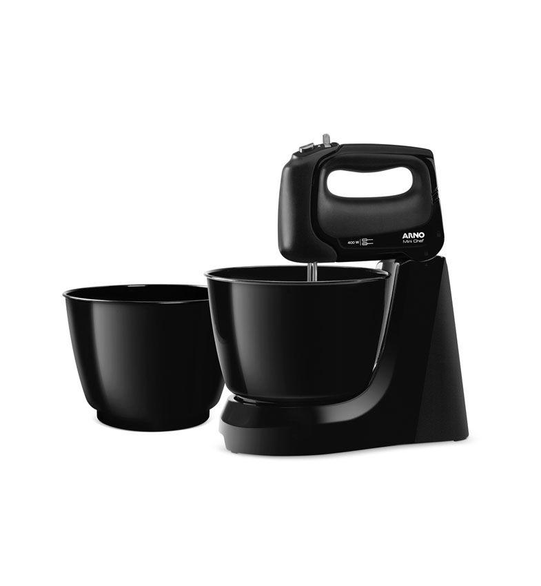BATIDORA MINI CHEF ARNO H10 4V 2 BOWLS NEGRO 220V