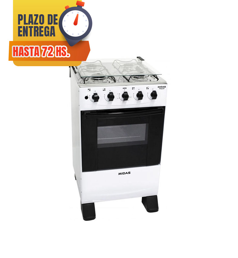 COCINA A GAS MIDAS MOROTI 4 HORNALLAS ENC. ELEC.