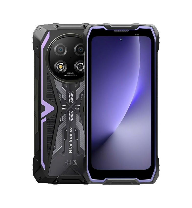 CELULAR BLACKVIEW ROCK 2 256GB/8GB 5G NFC BLACK/PURPLE RESIST. GOLPES/AGUA