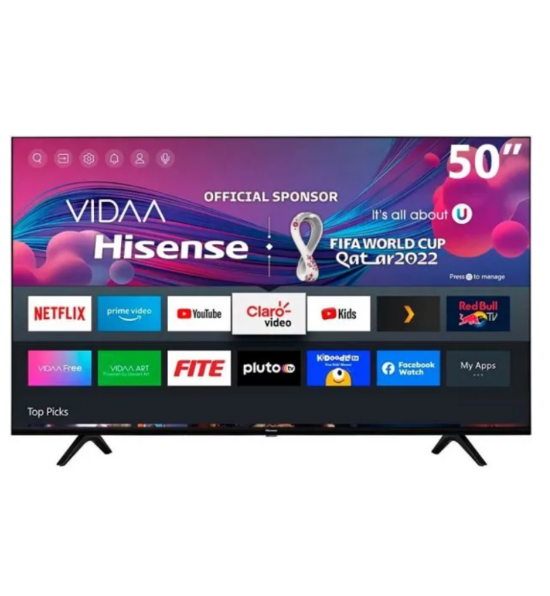 TV Hisense 50” UHD50A6H Smart VIDAA, Framless