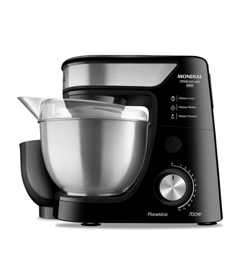BATIDORA PLANETARIA 700W PREMIUM INOX - 2 BOLS.