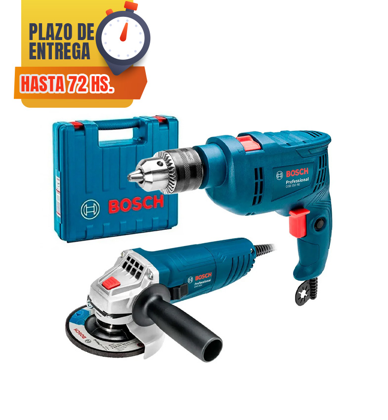 COMBO TALADRO BOSCH GSB550RE+ AMOLADORA BOSCH GWS850