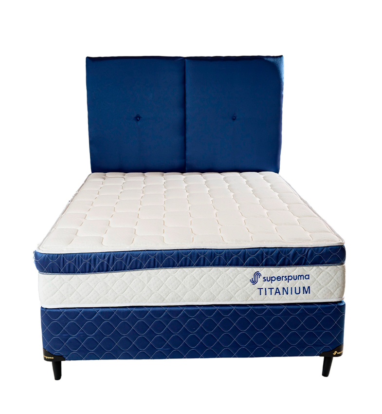 JUEGO DE SOMMIER SUPER SPUMA TITANIUM B+C+C