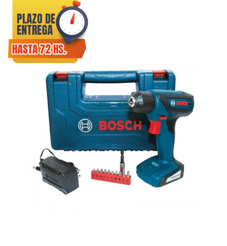 TALADRO ATORNILLADOR A BATERÍA BOSCH GSR 1000 6MM 12V+ BROCA